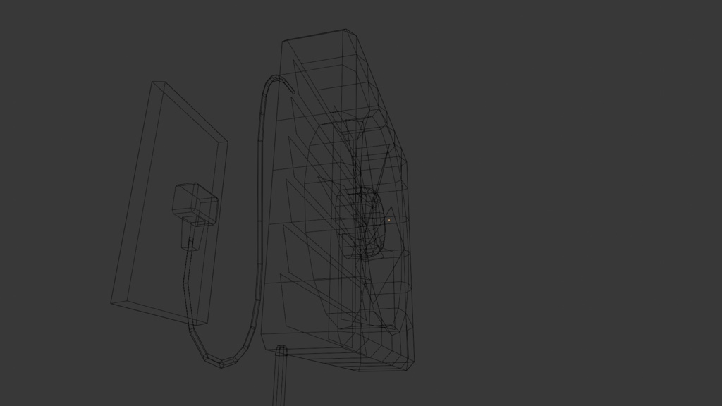 【ローポリ】汚れの目立つ換気扇 ファンが回ります!