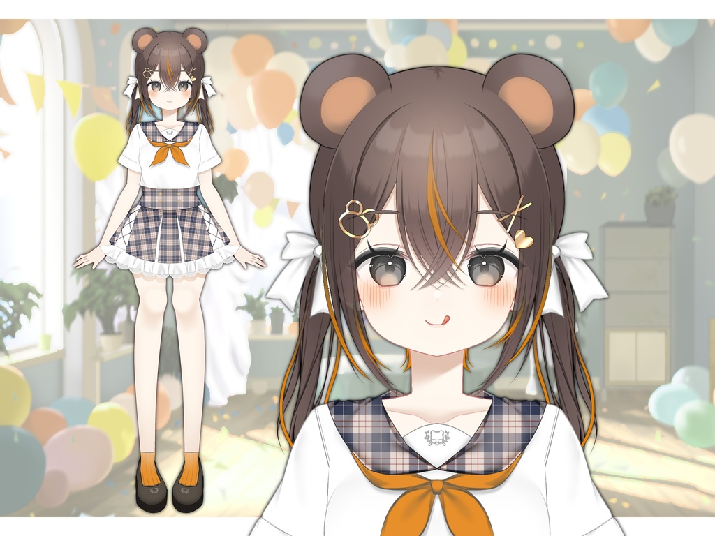 【汎用モデル】学生くまちゃん【VTS対応】