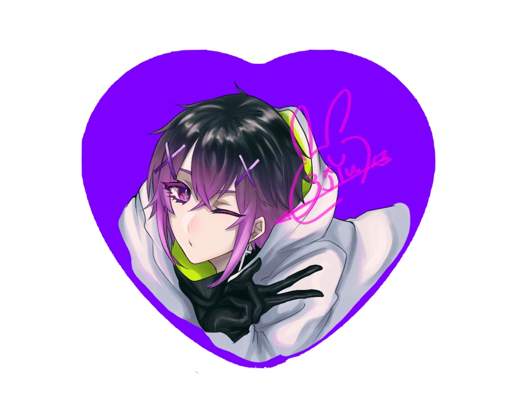 3jYu ハート型缶バッジ