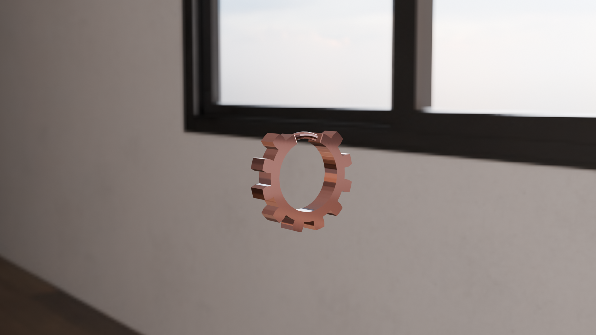 【VRChat】ギアピアス　ブロンズ【3Dアクセサリー】