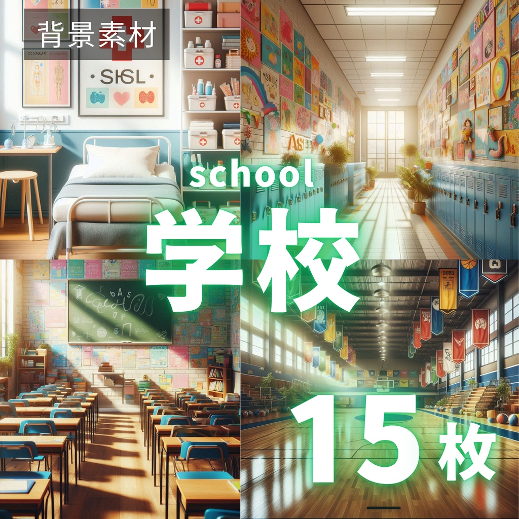【背景15点】学校背景シリーズ