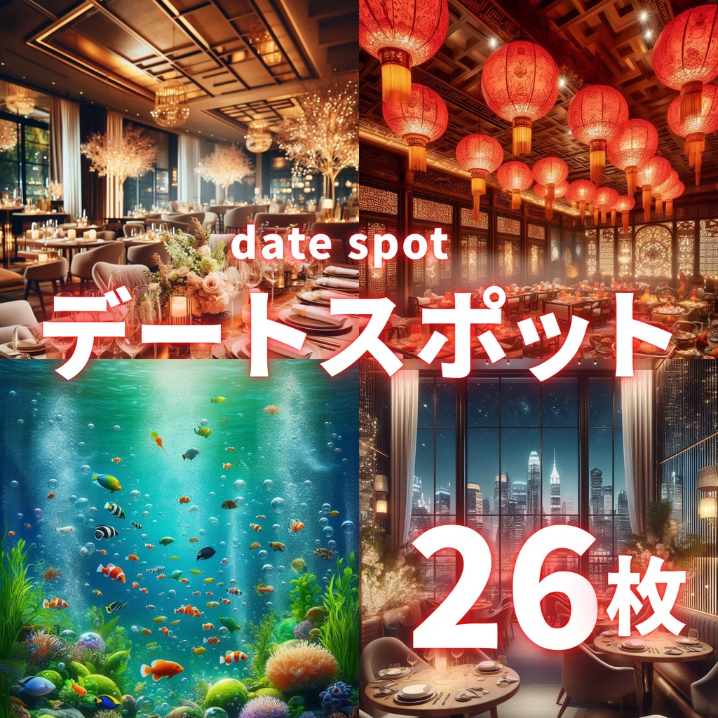 【背景26点】デートスポット背景シリーズ