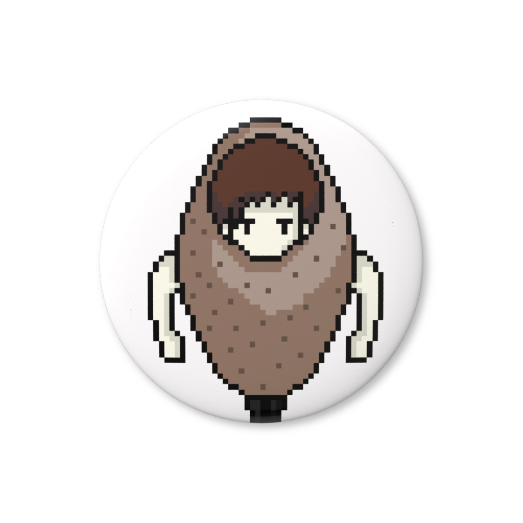 まね助　ドットキャラクター缶バッジ(バリュー)