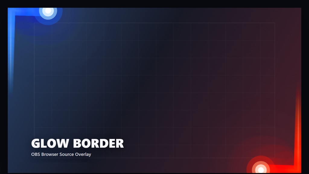 OBS用 くるくる発光フレーム / Glow Orbit Border