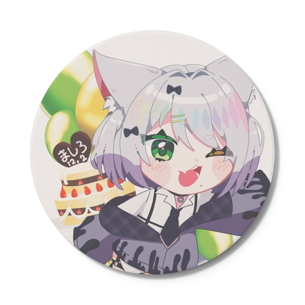 梓狼ましろ誕生日イラスト コースター