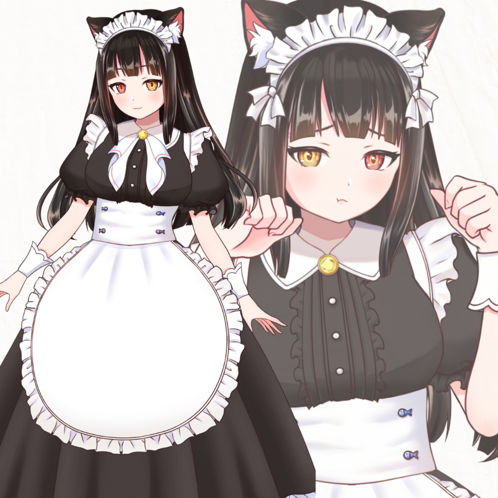 【汎用モデル】猫耳メイド【VTS対応】