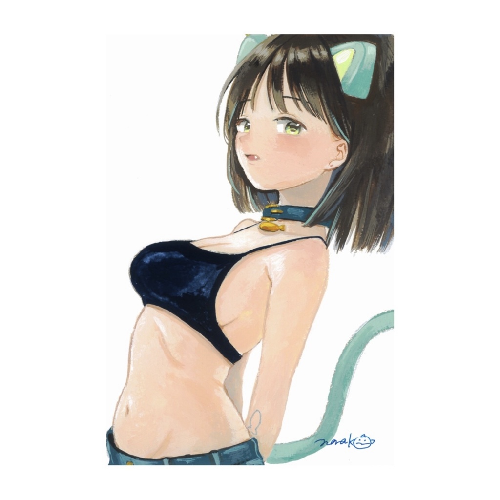 【ミニ原画】魅惑のライン②(サイン・フレーム付き)