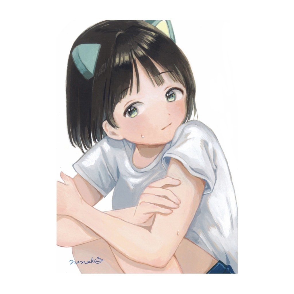 【ミニ原画】視線の先に(サイン・フレーム付き)