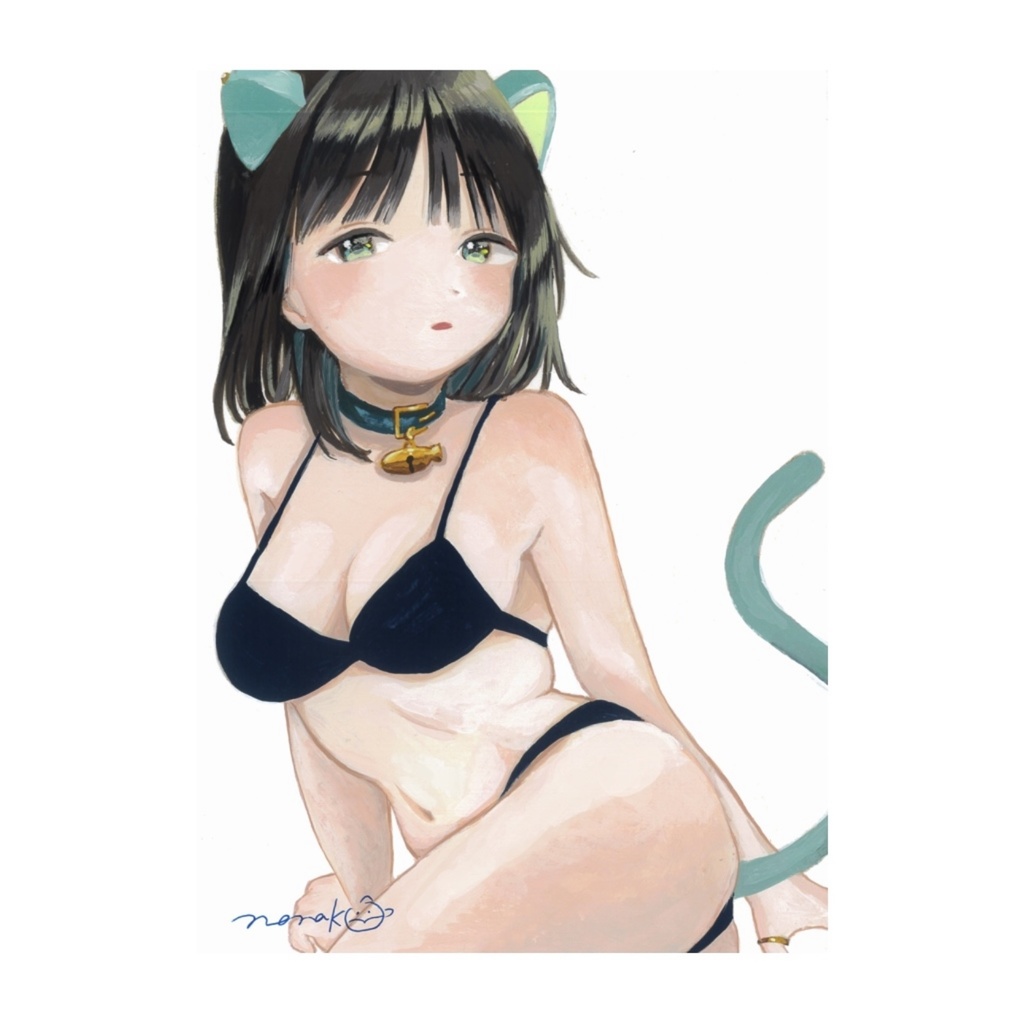 【ミニ原画】魅惑のライン①(サイン・フレーム付き)