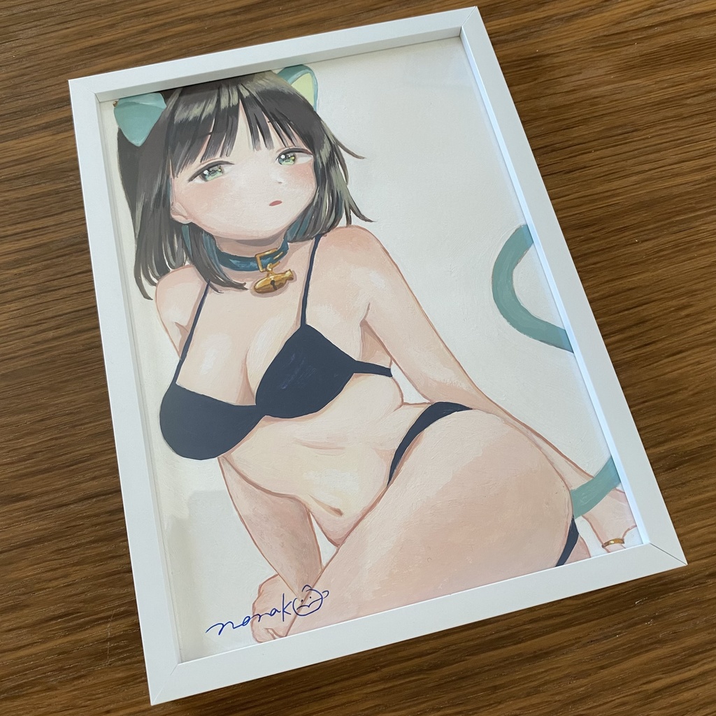 【ミニ原画】魅惑のライン①(サイン・フレーム付き)