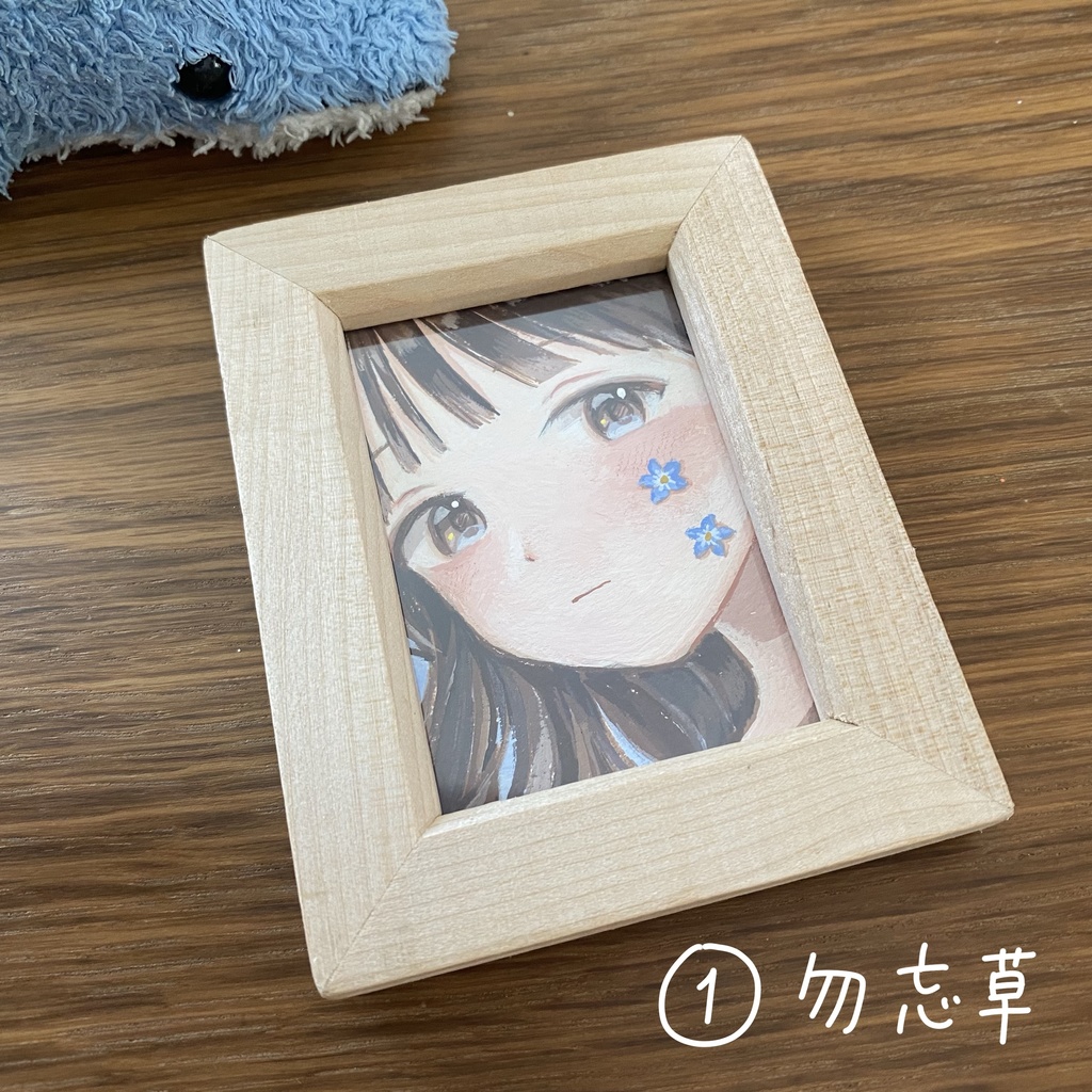 【ミニミニ原画・全6種】face/flowerシリーズ(サイン・フレーム付き)