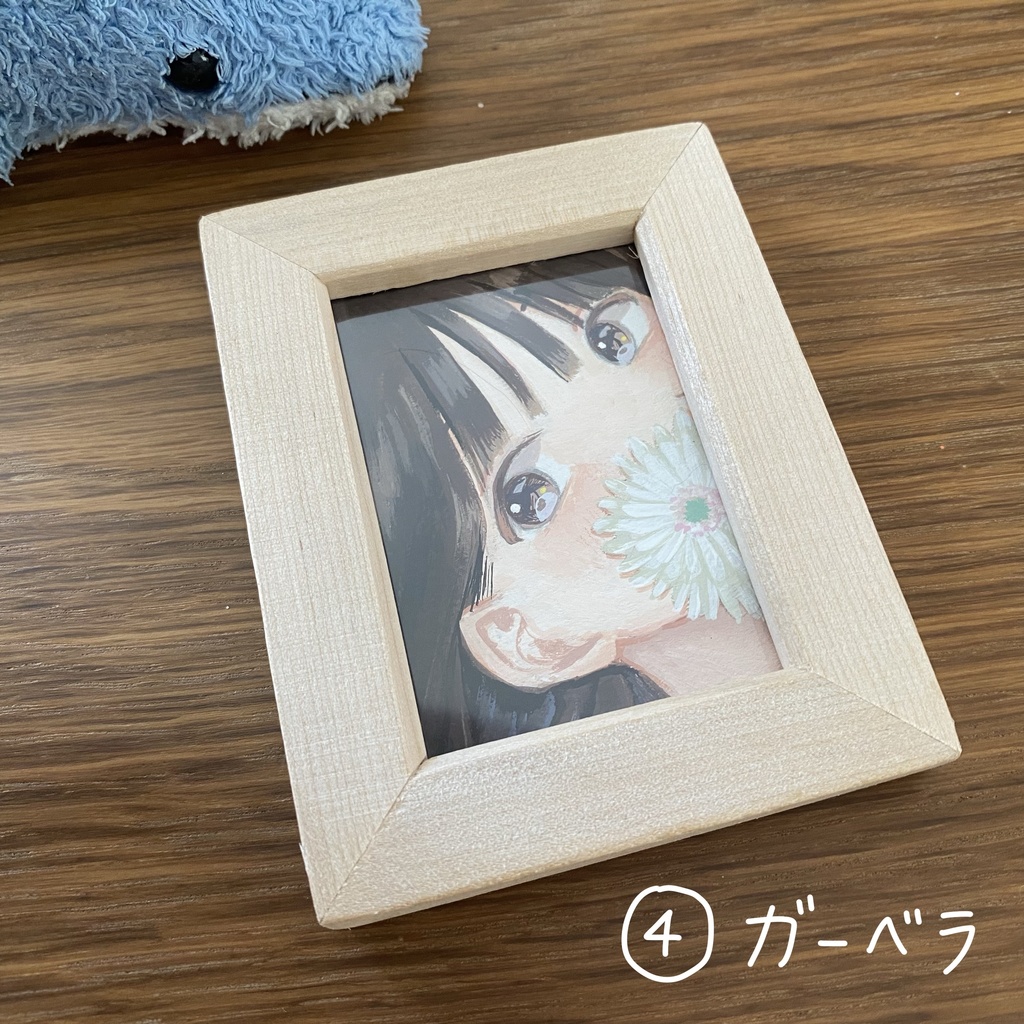 【ミニミニ原画・全6種】face/flowerシリーズ(サイン・フレーム付き)