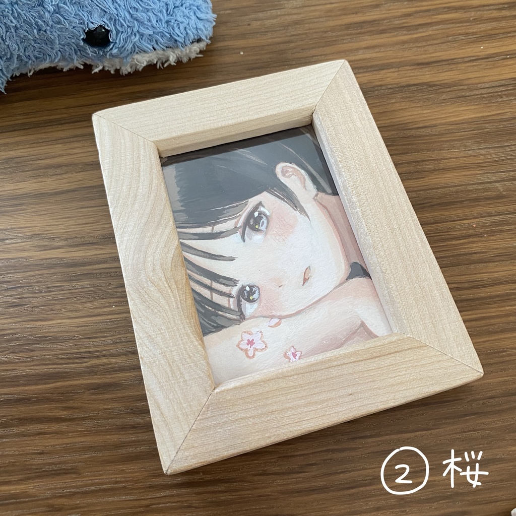 【ミニミニ原画・全6種】face/flowerシリーズ(サイン・フレーム付き)