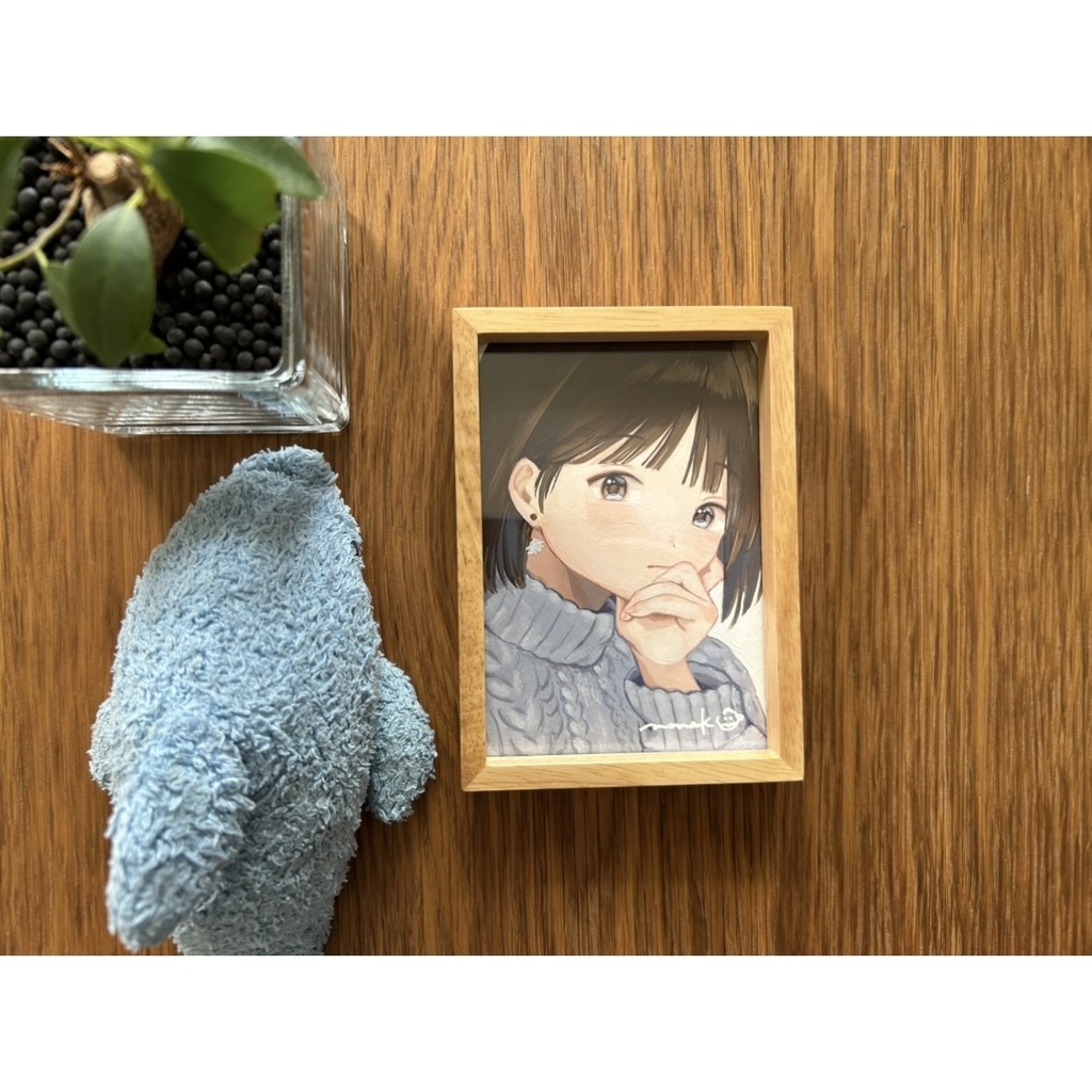 【ミニ原画】彼女と冬_2(サイン・フレーム付き)