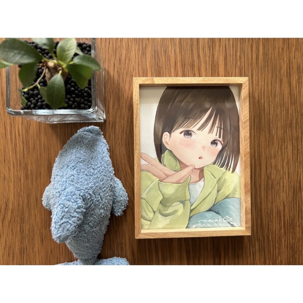 【ミニ原画】彼女と冬_4(サイン・フレーム付き)