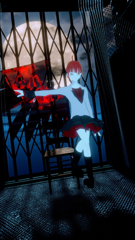 [VRChat向け]ガラスの片翼（両翼も可）