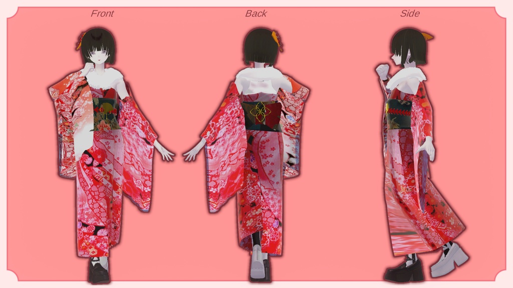 【Pochi、Julius対応】振袖モデル