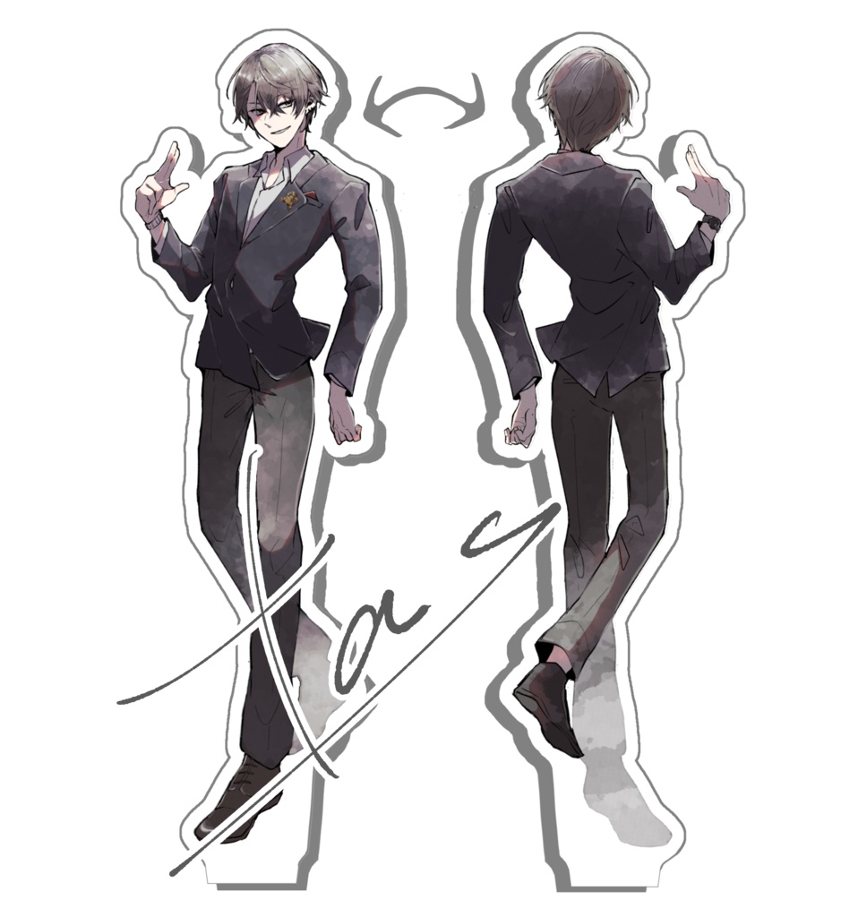 【非公式ファンメイド】ROF-MAO加賀美ハヤト両面アクリルスタンド【ノベルティシール付】