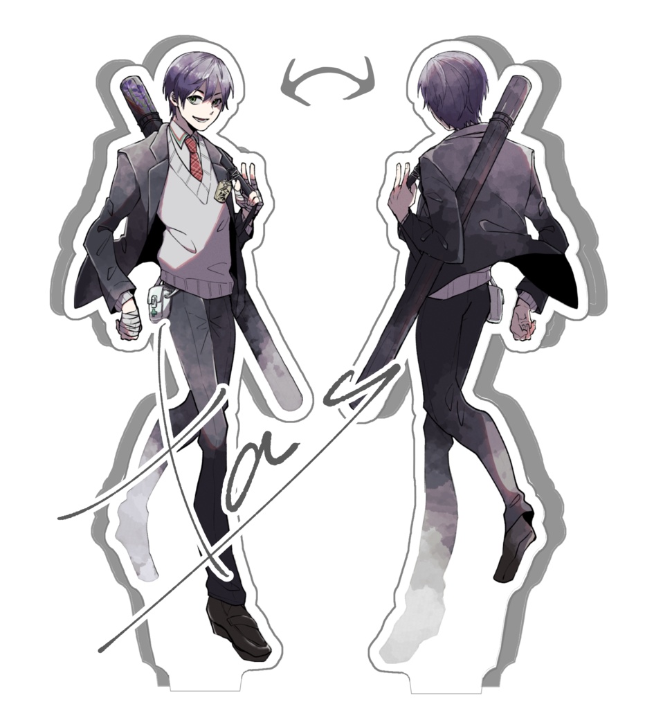 【非公式ファンメイド】ROF-MAO両面アクリルスタンド剣持刀也【ノベルティシール付】