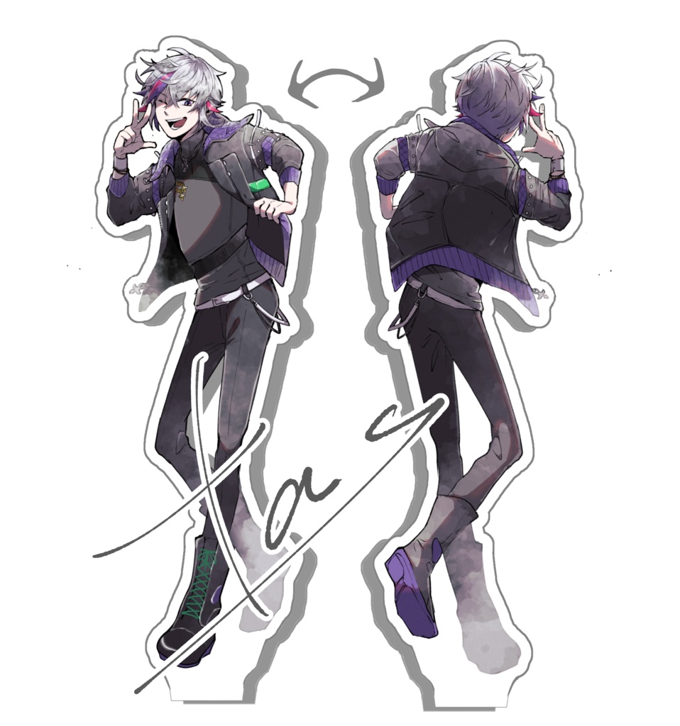 【非公式ファンメイド】ROF-MAO不破湊両面アクリルスタンド【ノベルティシール付】