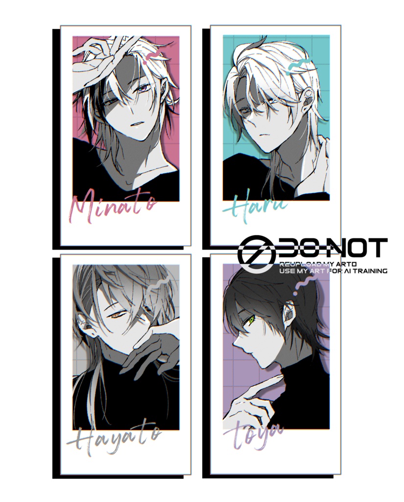 【非公式】ROF-MAOチェキ風トレカ4種1セット