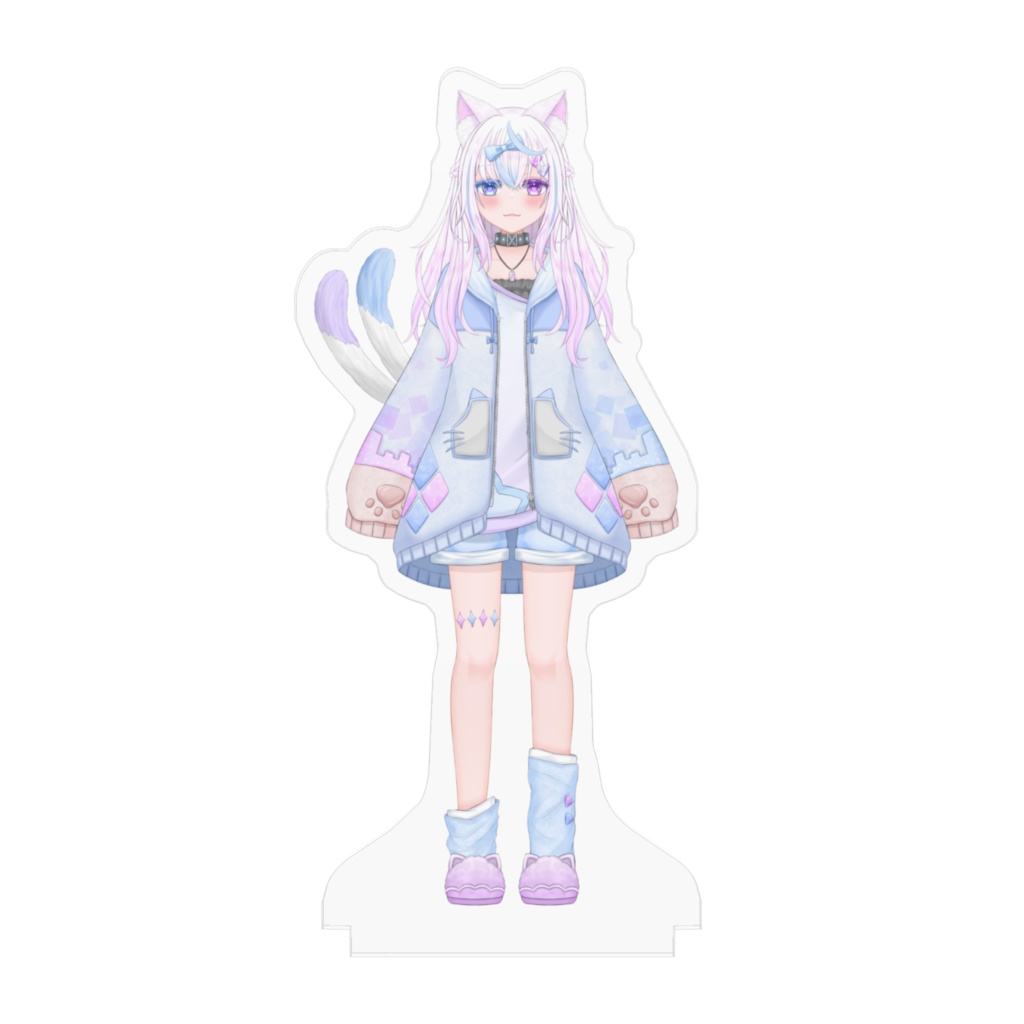 声々猫こと(アウターあり/♀)100x100mmアクスタ