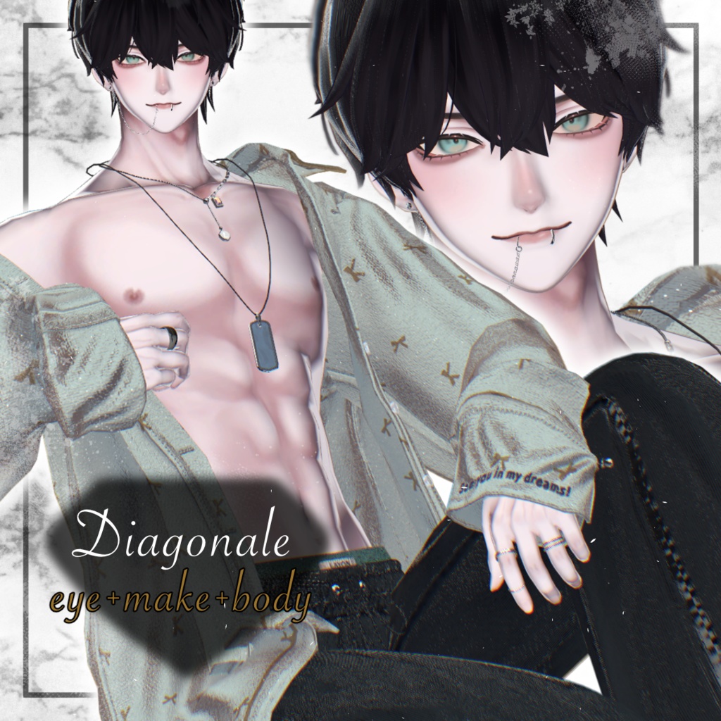【水瀬-Minase】Diagonale eye+make+body texture