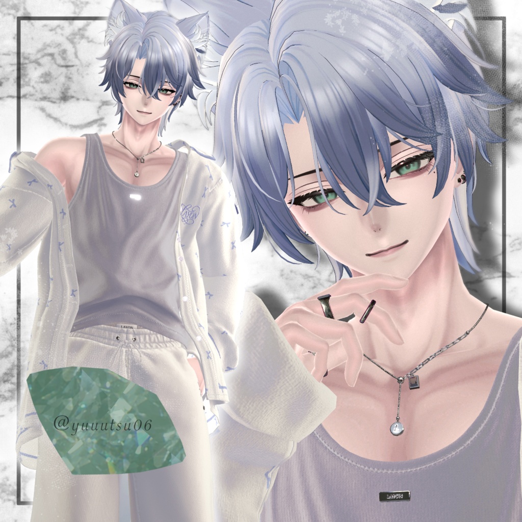 【狛乃-Komano】Diagonale eye+make+body texture