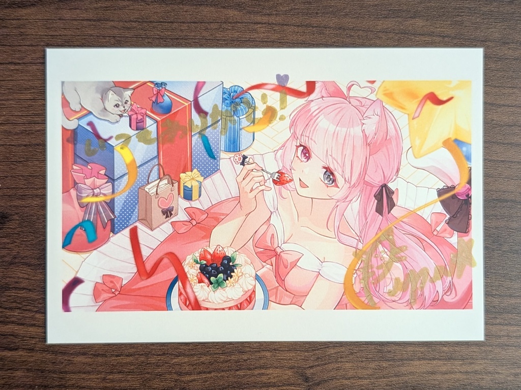 ぷぷ★どふ2周年記念直筆メッセージ入りポストカード Pupudorf 2nd Anniversary Handwritten message postcard