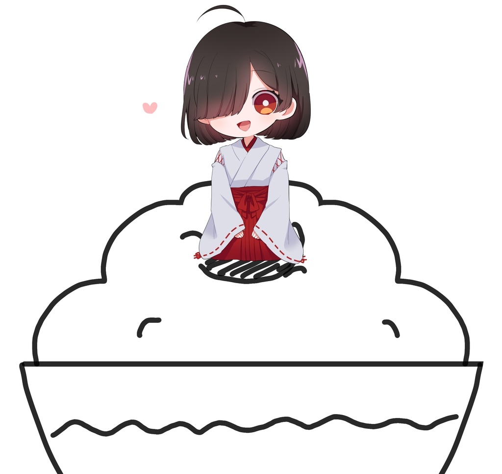 ご飯に乗る僕 フリー素材 VTuber 配信者