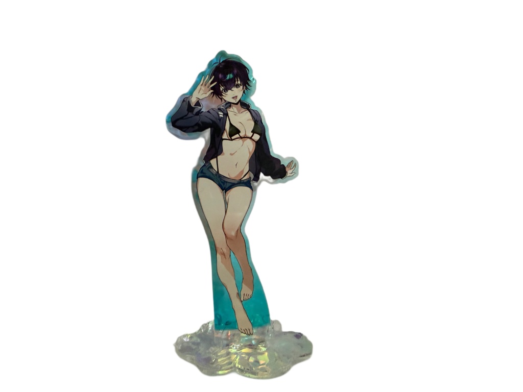 オーロラ水面加工！！天音アクリルスタンド(黒髪ショートver.)