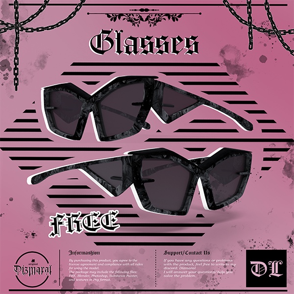 FREE glasses (VRChat Asset)