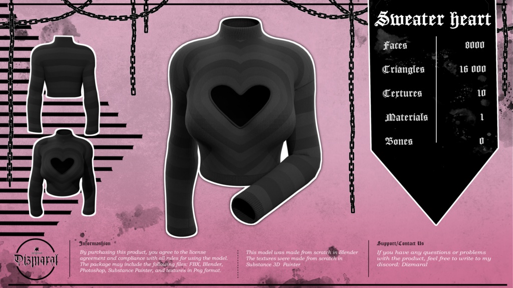 Sweater heart (VRChat Asset)