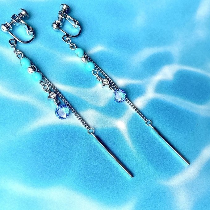 ターコイズスティックピアス/イヤリング