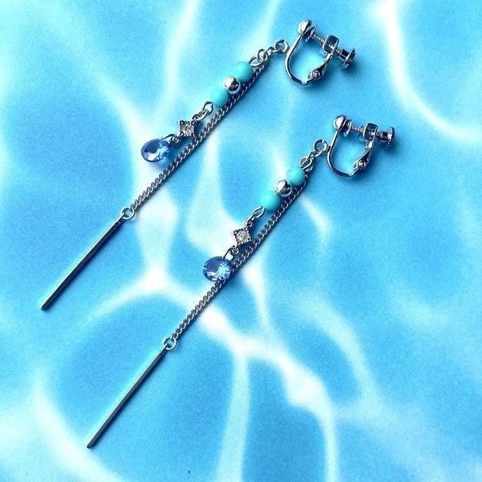 ターコイズスティックピアス/イヤリング