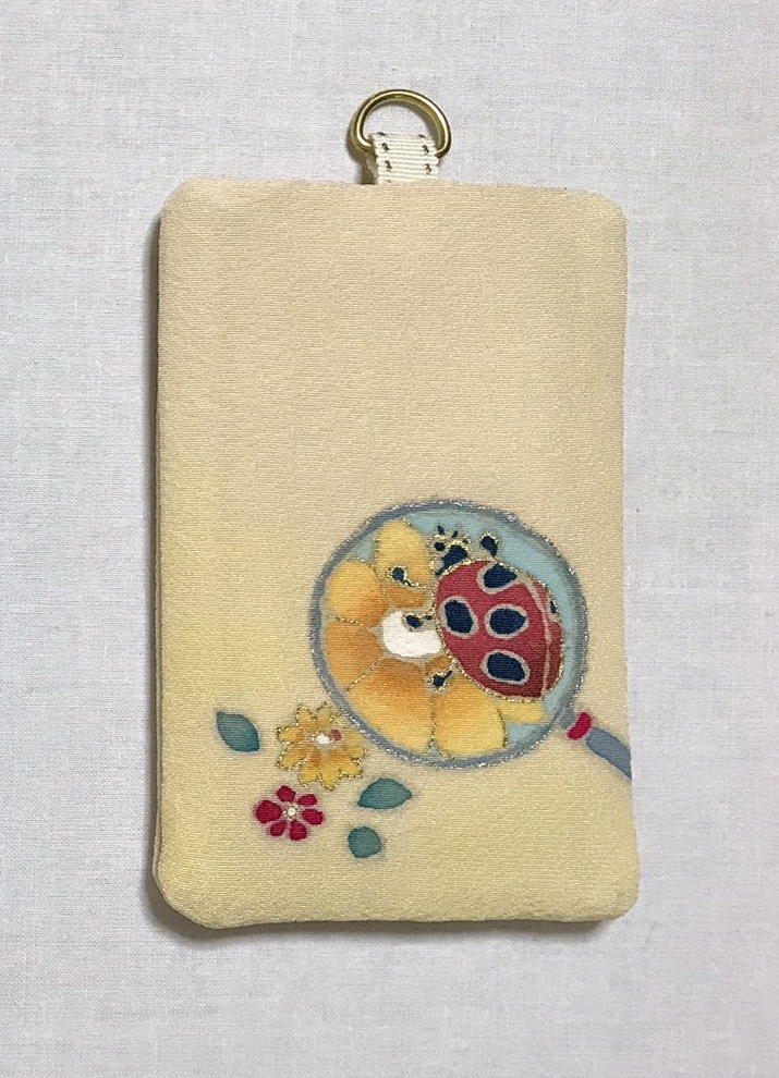 友禅パスケース「てんとう虫」