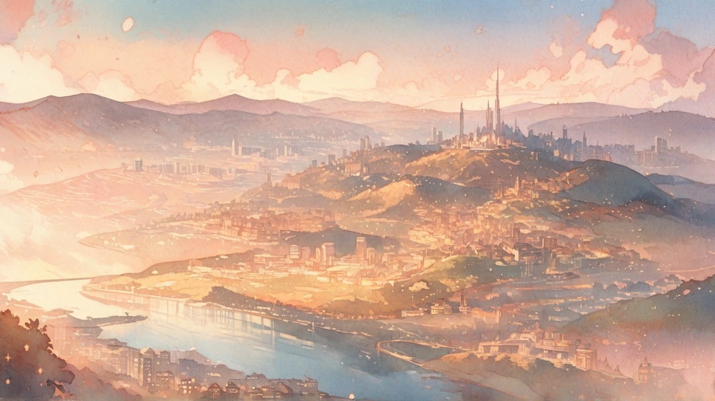 水彩画の壁紙10枚セット