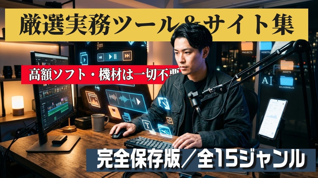 【保存版】高額ソフト・機材は一切不要!現場系YouTubeを低予算で回す「プロ厳選・実務ツール&サイト集」