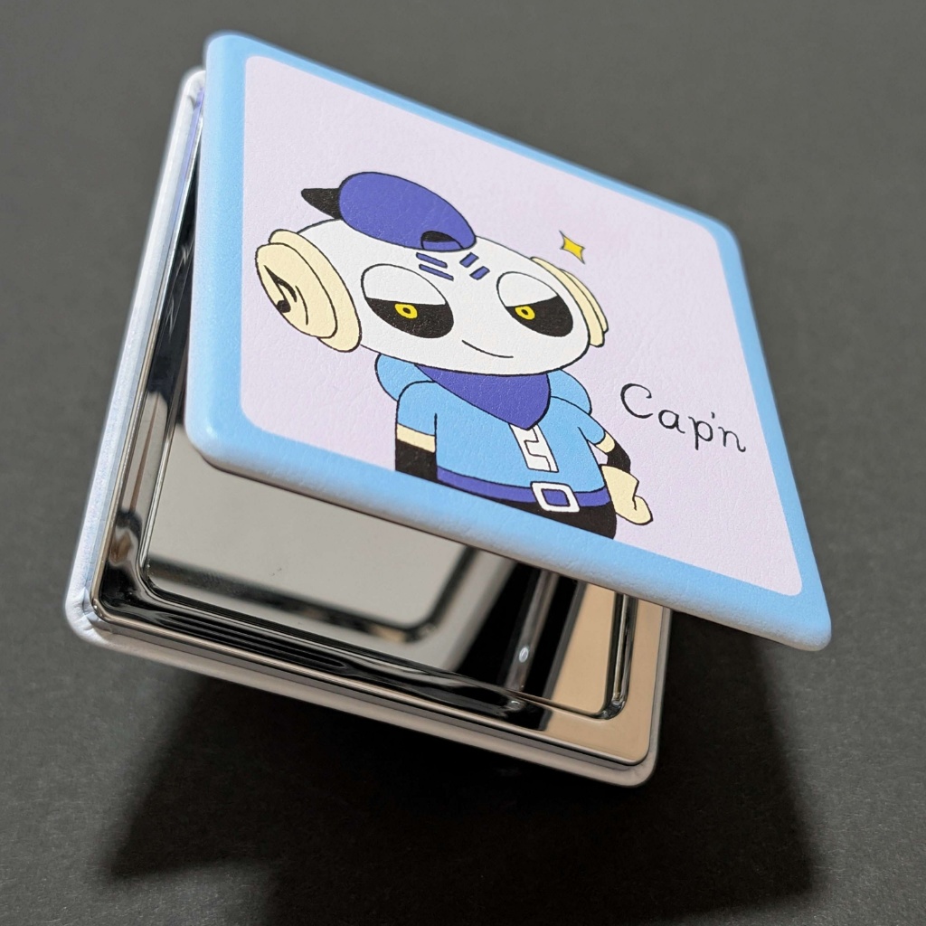 イケメンキャップのコンパクトミラー