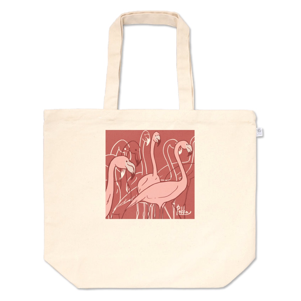 トートバッグL Flamingo röd