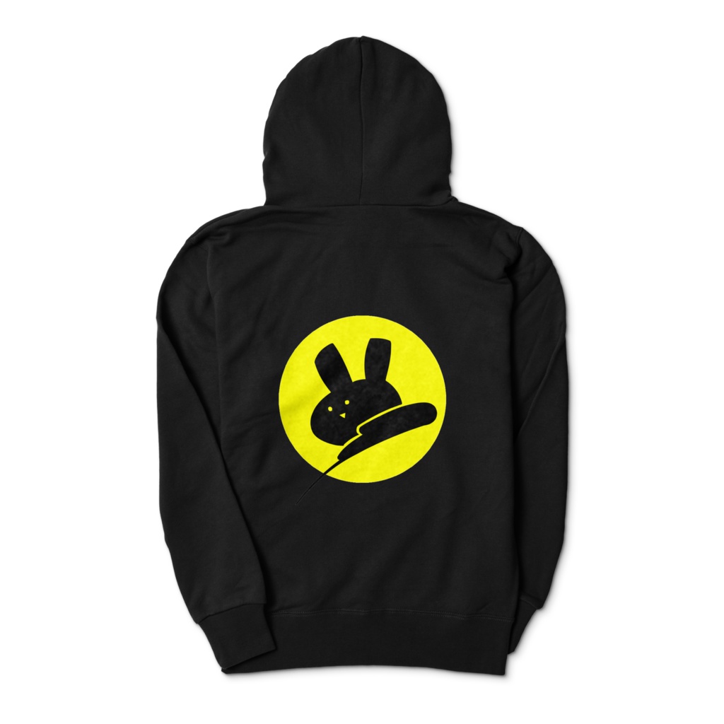 サイン入り「ウサギとうで~月背負い~」両面ZIPパーカー