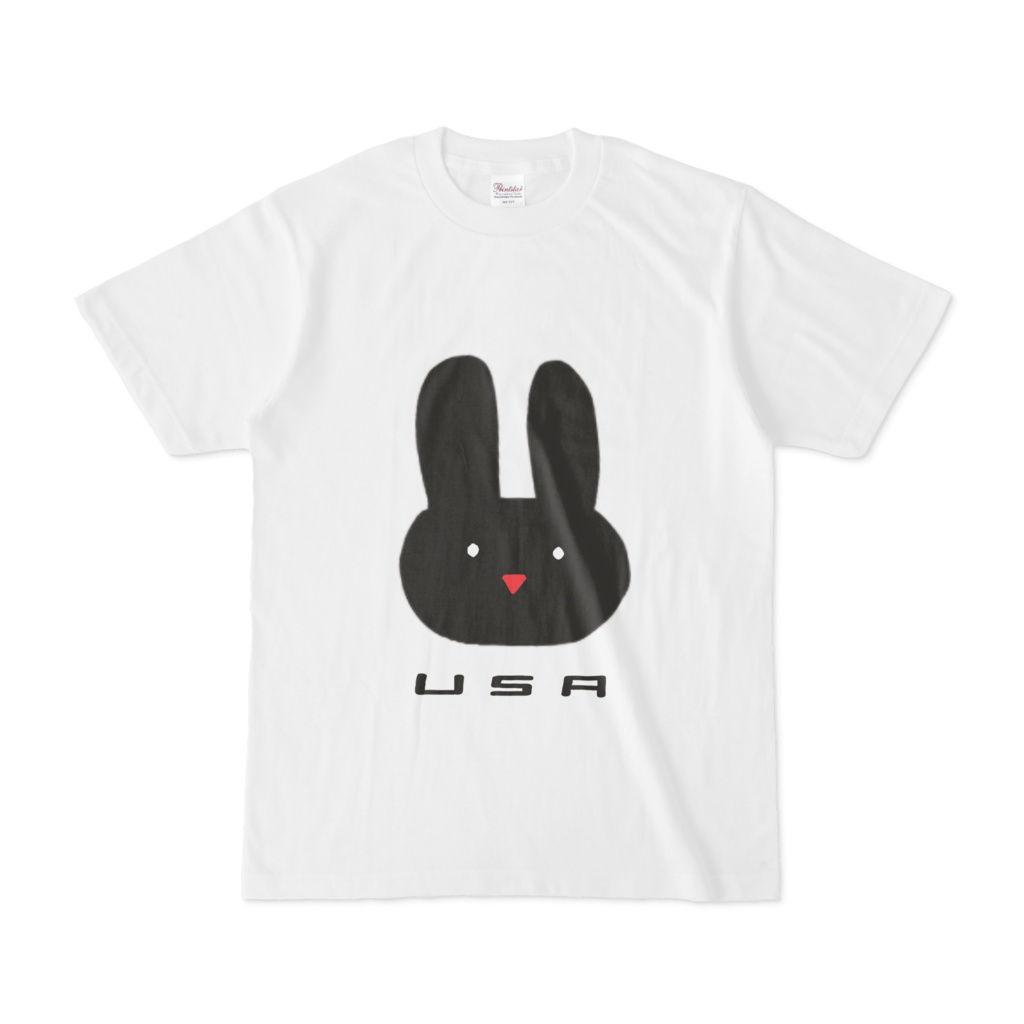 黒ウサギとうで」USAシンプルロゴTシャツ - ウサギとうでの店 - BOOTH