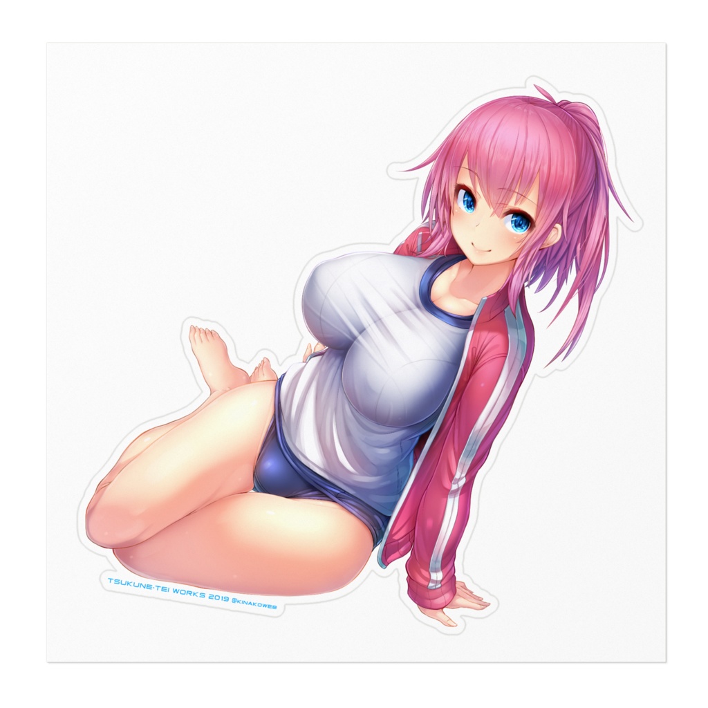体操服×スク水の女の子 ステッカー