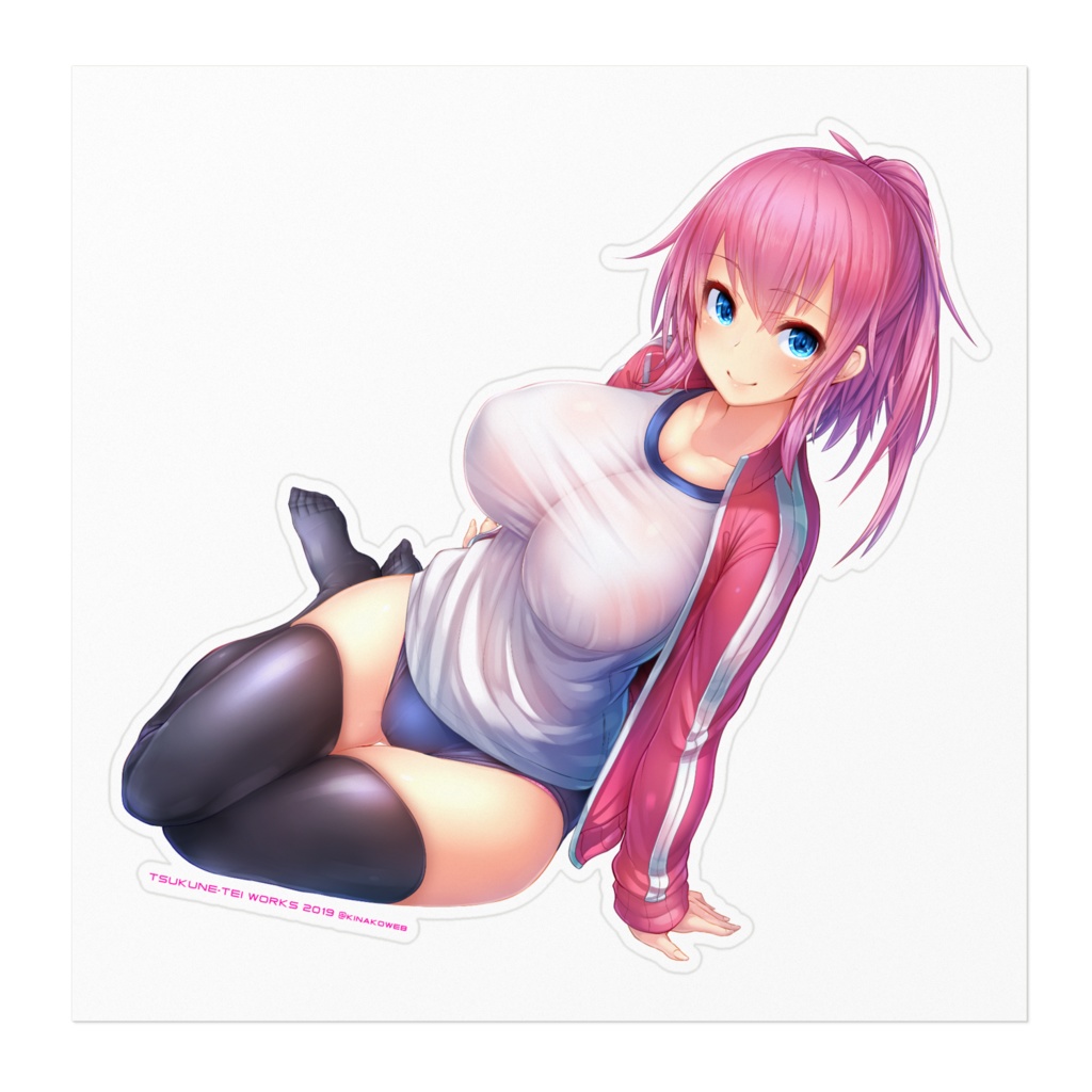 体操服×ブルマの女の子 ステッカー 【A】