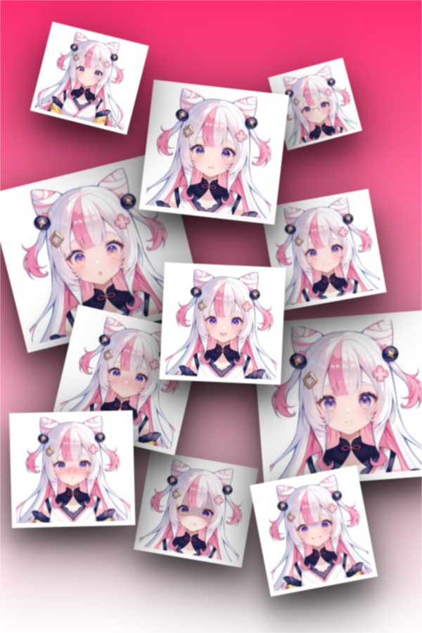 【高品質】すももちゃん(仮)IRIAM 立ち絵イラスト 表情差分付き