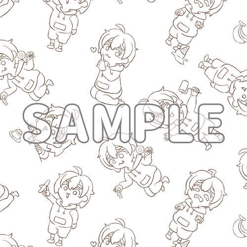 もげトートバッグM(もげた柄)