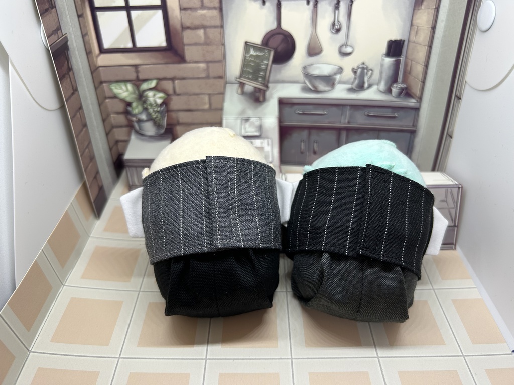 もちのベスト付シャツ&パンツセット(白シャツ)