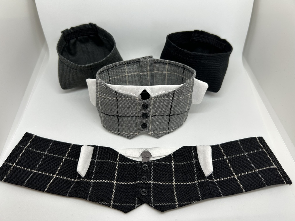 もちのベスト付シャツ&パンツセット(白シャツ)