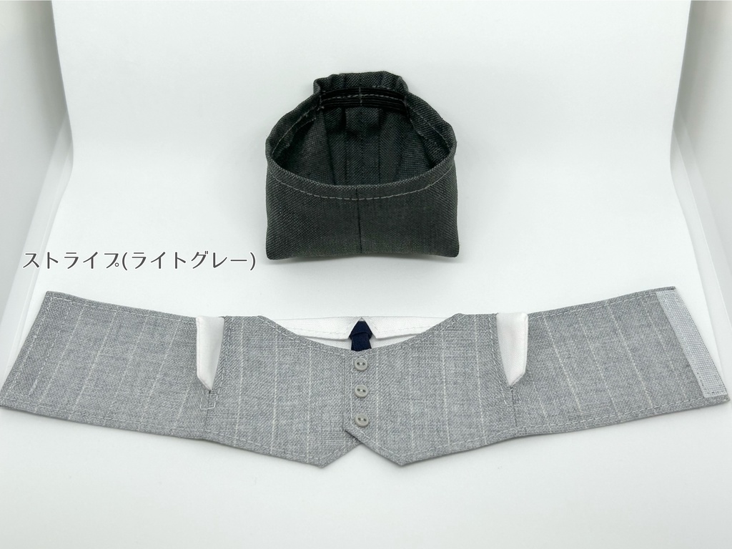 もちのベスト付シャツ&パンツセット(白シャツ)