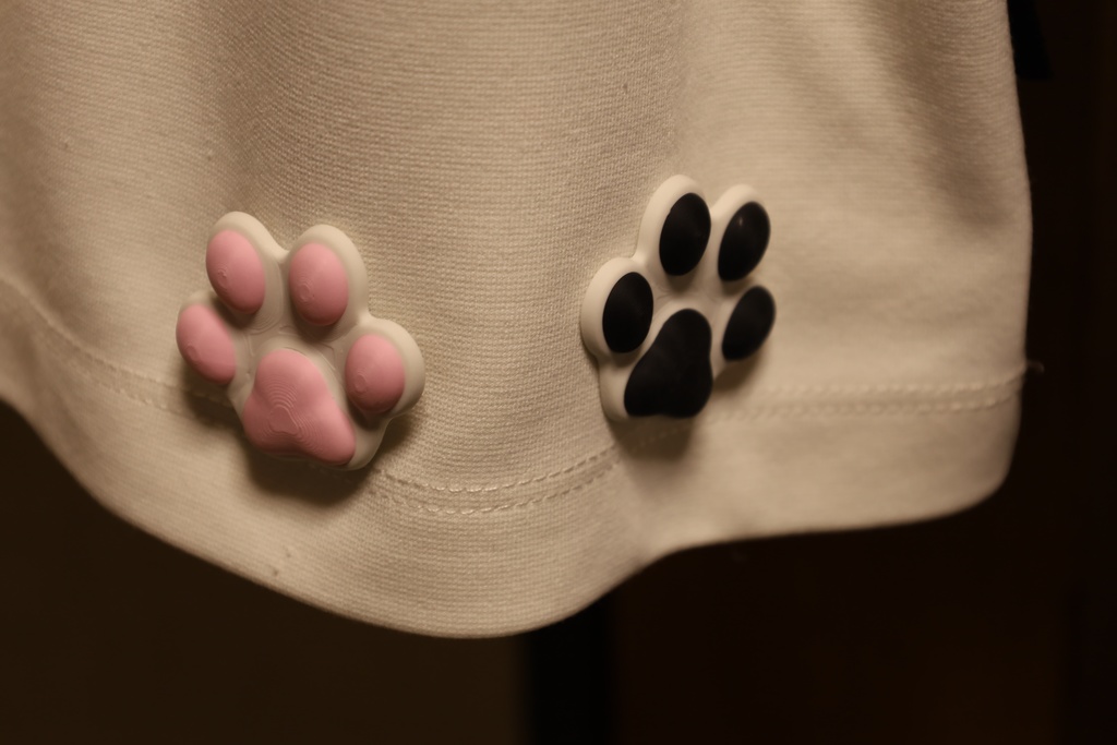 にくきゅうマグネットブローチ(同カラー2個セット)